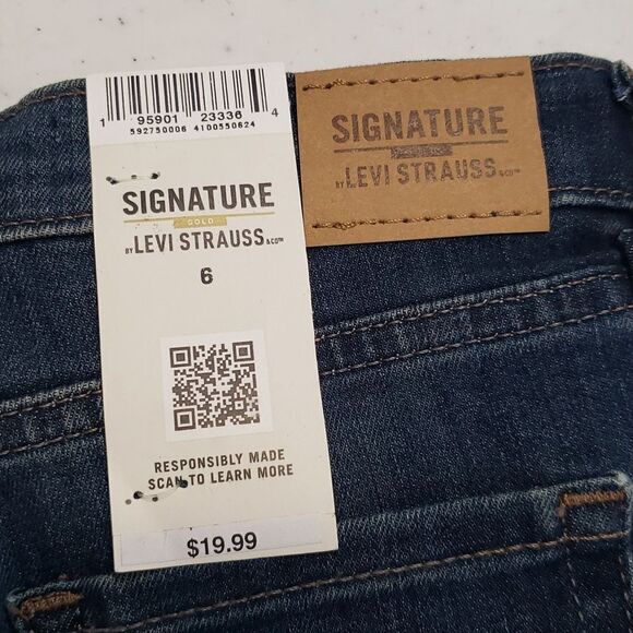 NWT Levi Strauss Signature Gold Girls Bermuda Shorts Sz 6 - Picture 5 of 6